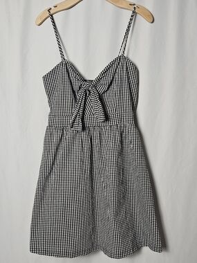 Potter's Pot Black and White Gingham Mini Dress
